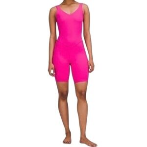 Lululemon Pink Align Bodysuit 8" Onesie Size 2 NWOT